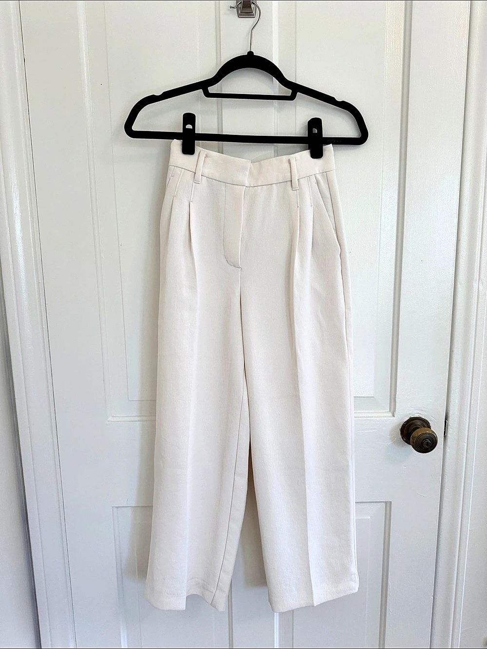 Wilfred The Effortless Pant Wide Crop Leg Pants in White